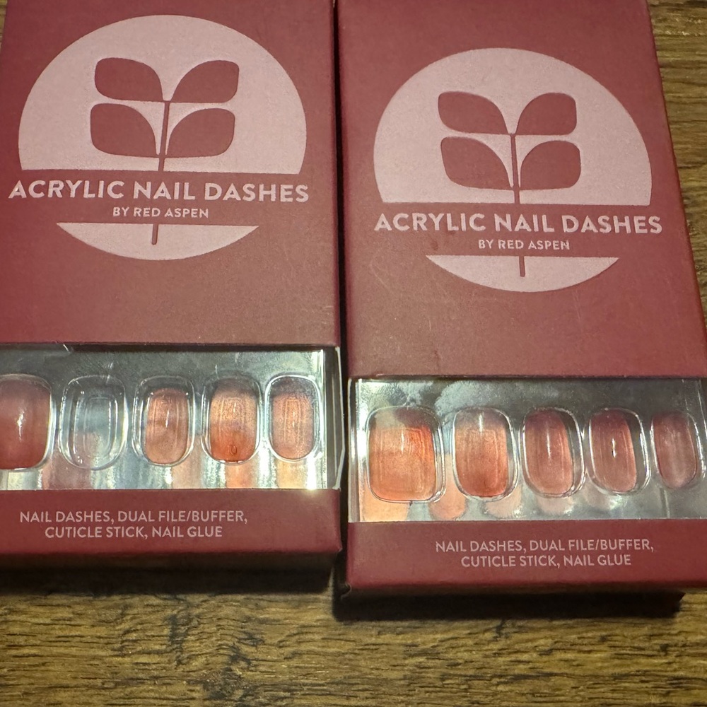 Red Aspen acrylic nails Daring Denise 2 partial boxes
